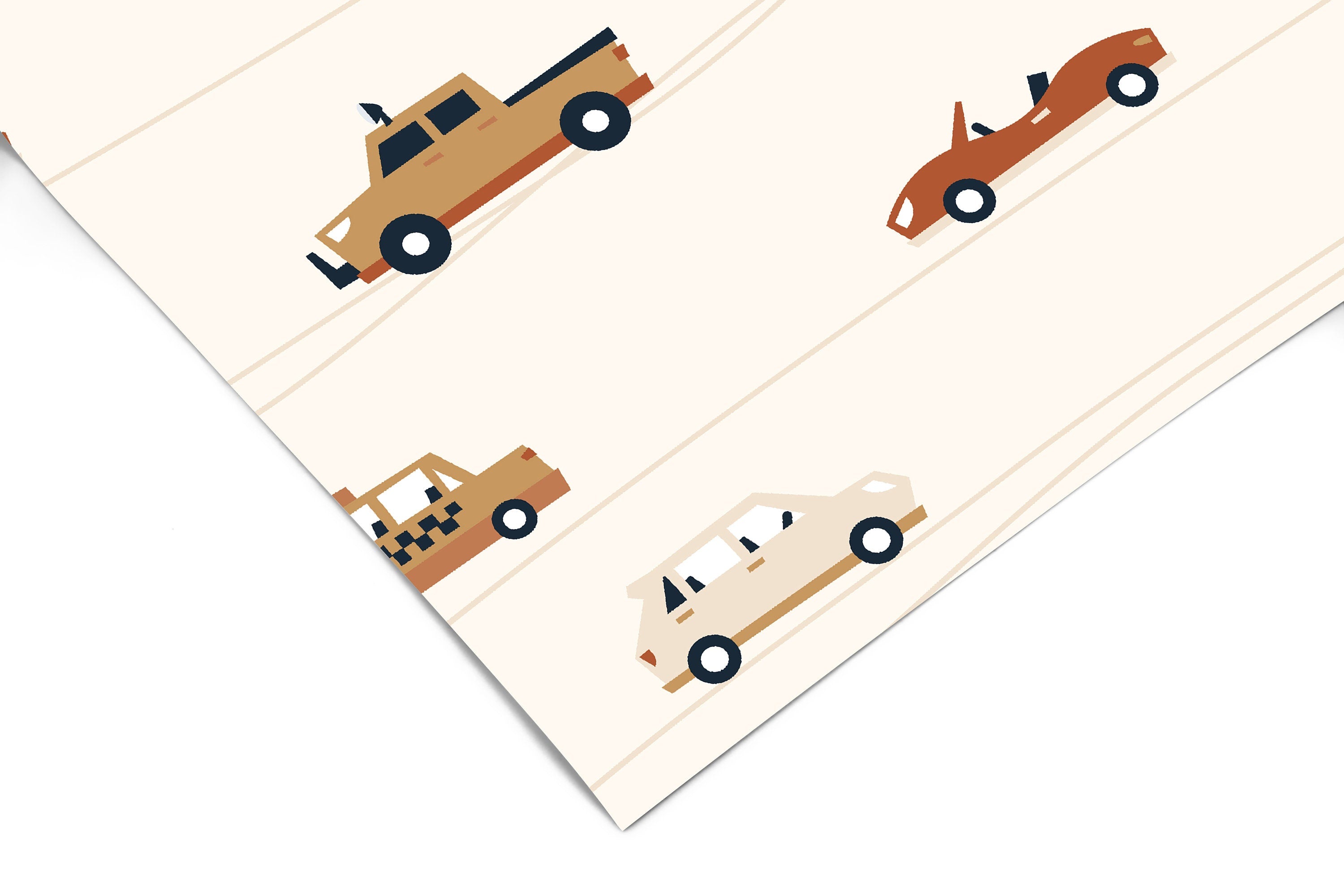 Removable Cars Trucks Wallpaper | Boys Nursery Wallpaper | Kids Wallpaper | Childrens Wallpaper | Peel Stick Wallpaper | Boys Room | 455 - James And Colors