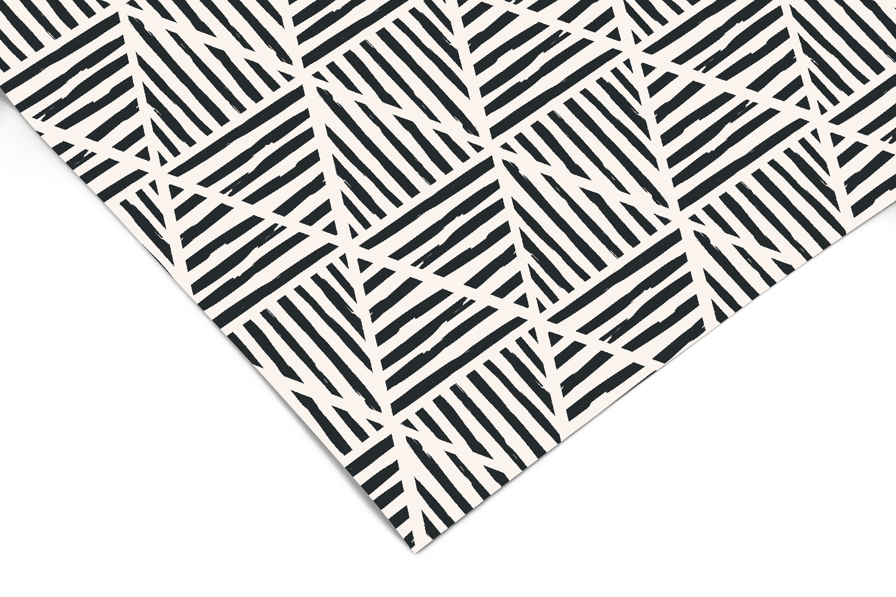 Black Geometric Contact Paper | Shelf Liner | Drawer Liner | Peel and Stick Paper 1452 - James And Colors