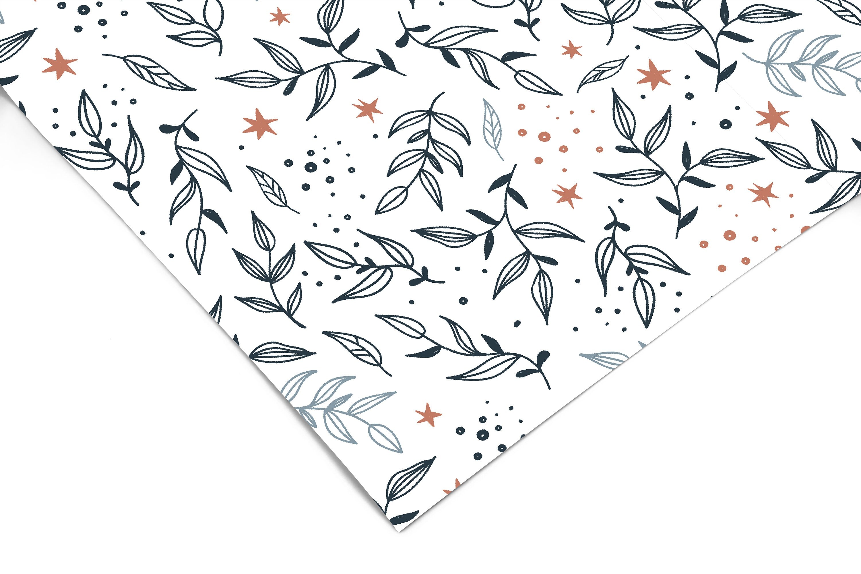 Mystic Leaf Floral Contact Paper | Peel And Stick Wallpaper | Removable Wallpaper | Shelf Liner | Drawer Liner | Peel and Stick Paper 1461