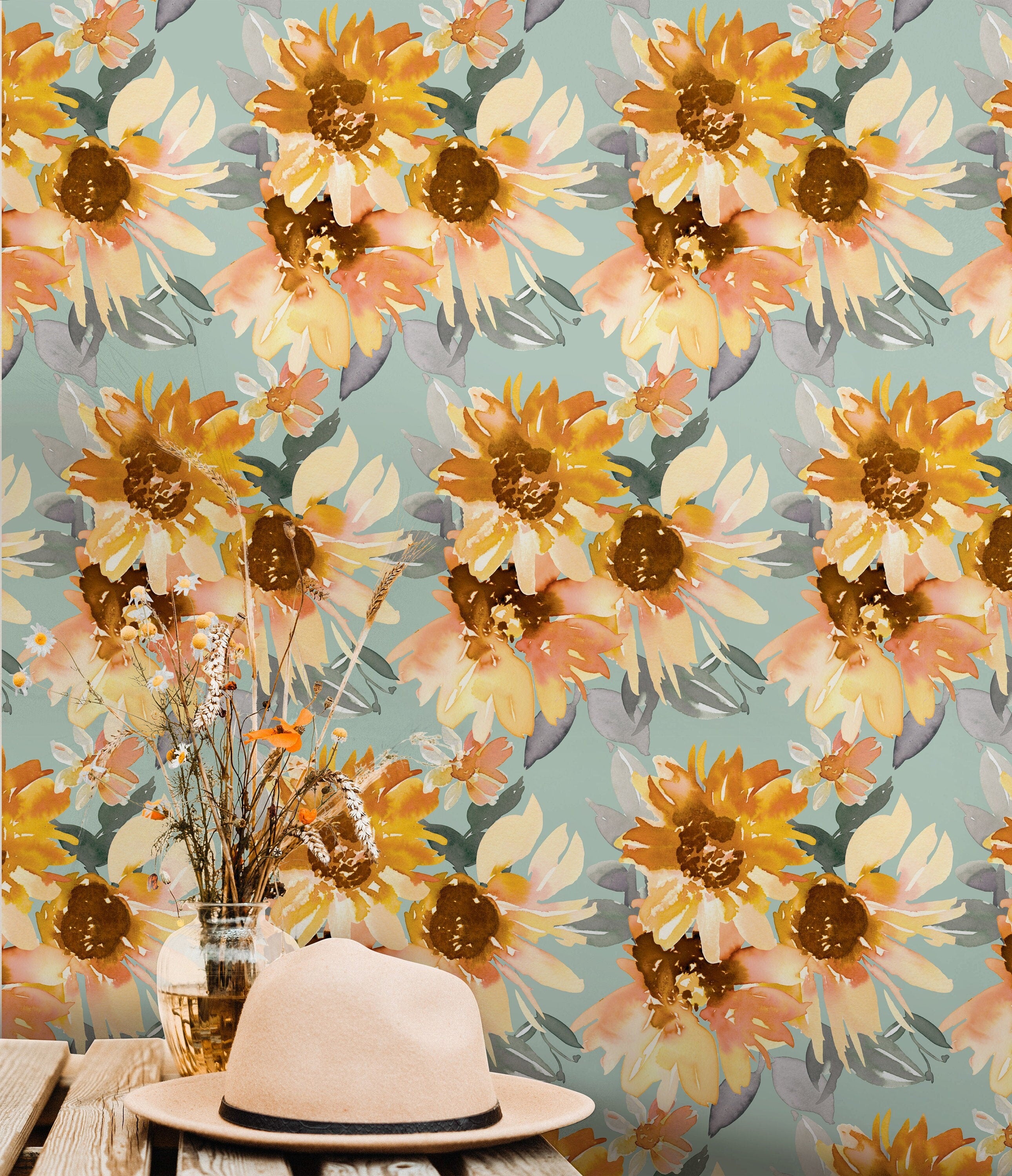 Sunflower Peel And Stick Wallpaper