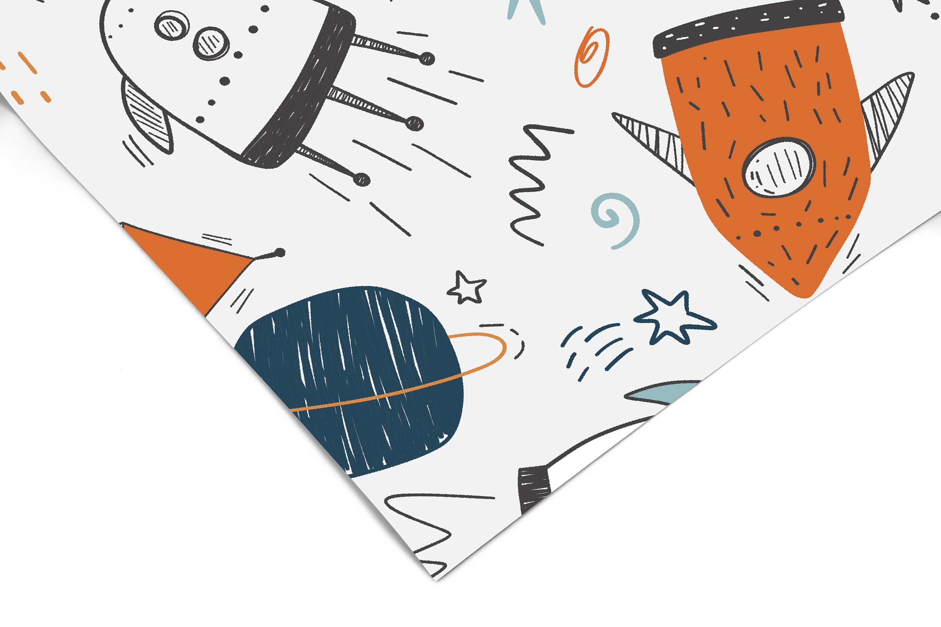 Removable Space Rockets Vintage| Boys Nursery Wallpaper | Kids Wallpaper | Childrens Wallpaper | Peel Stick Wallpaper | Boys Room | 515 - James And Colors
