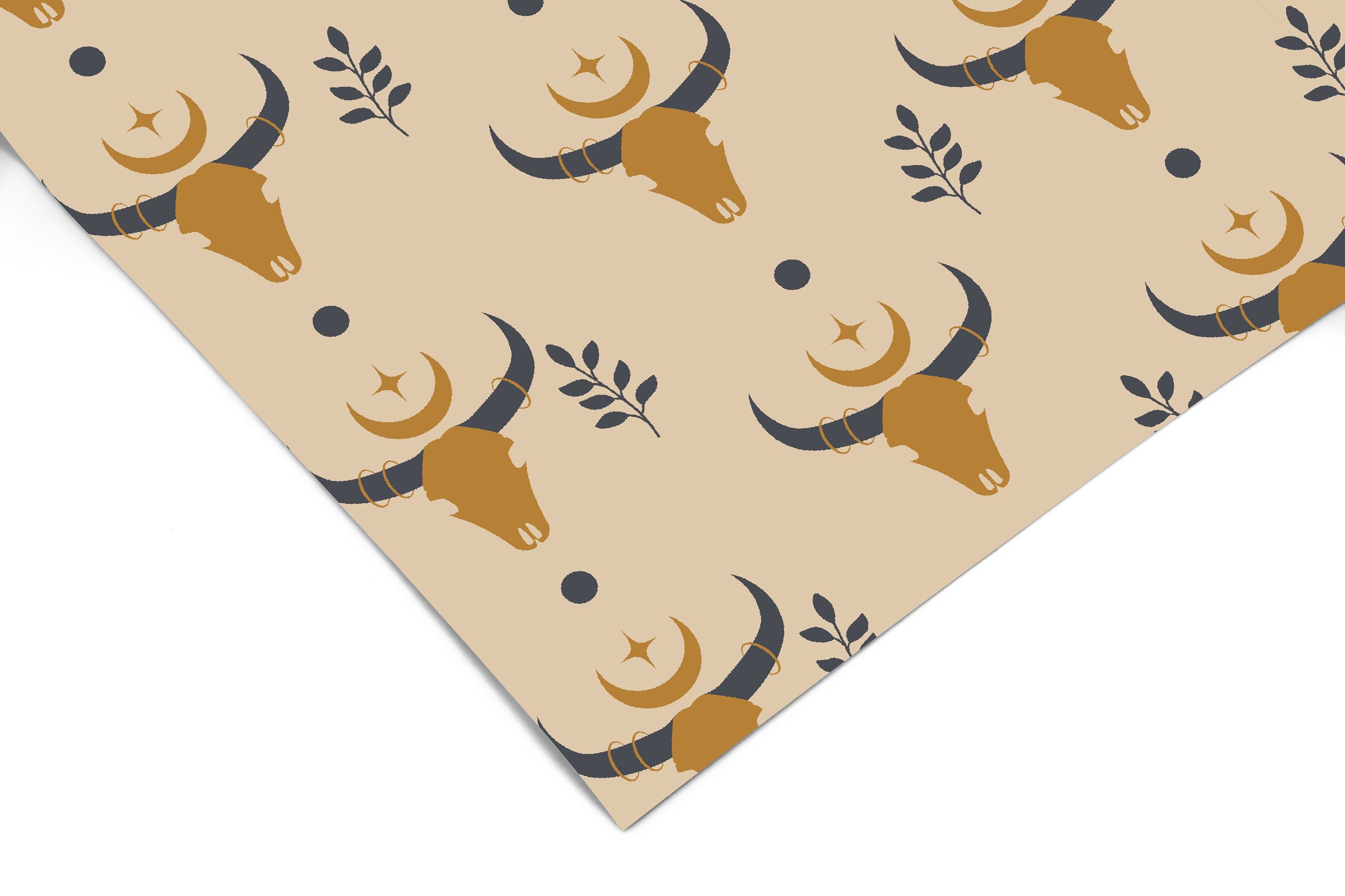 Boho Skull Contact Paper | Peel And Stick Wallpaper | Removable Wallpaper | Shelf Liner | Drawer Liner | Peel and Stick Paper 1507 - James And Colors