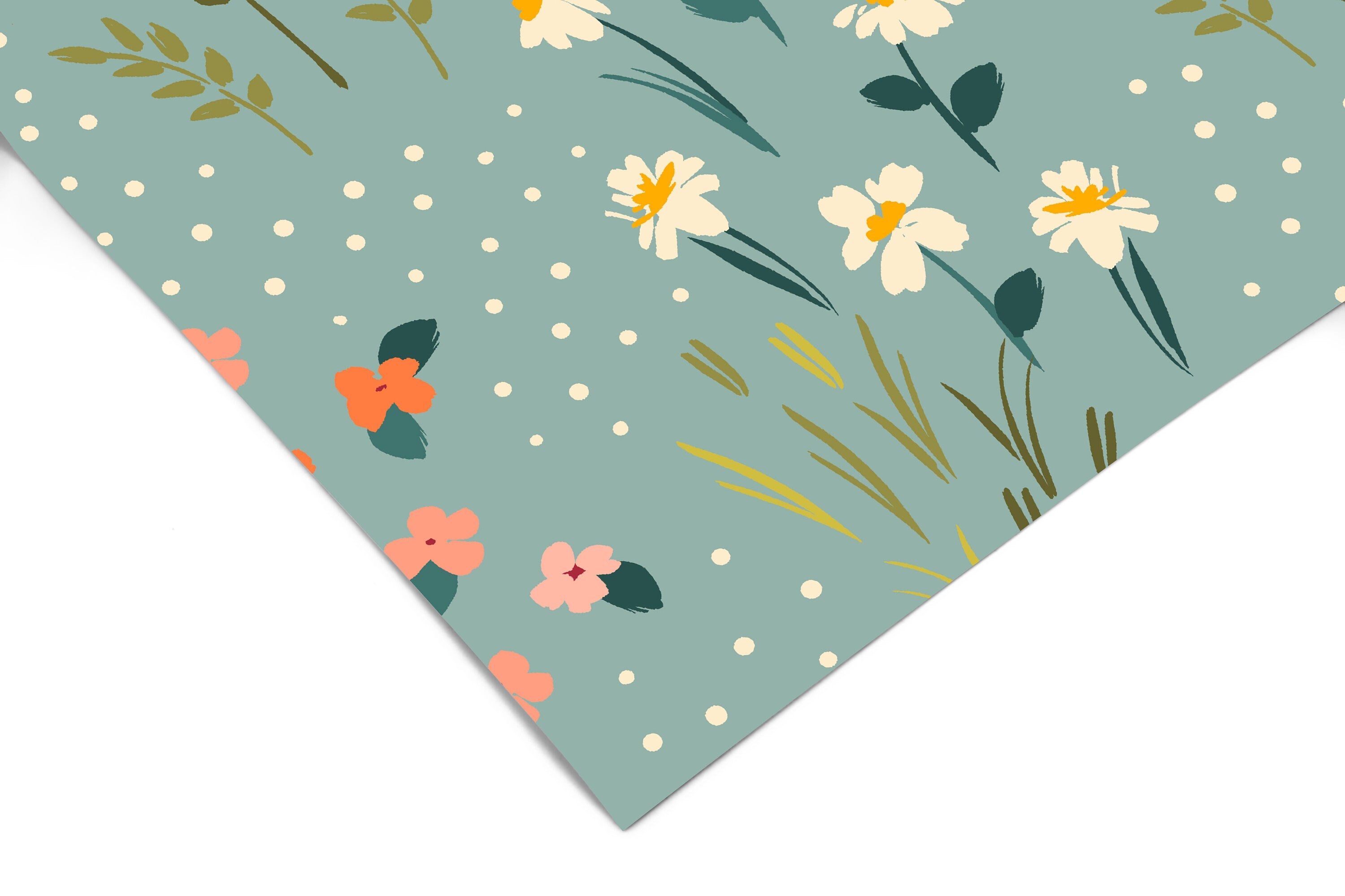 Sage Floral Garden Wallpaper Peel and Stick Wallpaper Removable Wallpaper Wall Decor Home Decor Wall Art Printable Wall Art Room Decor 636 - James And Colors