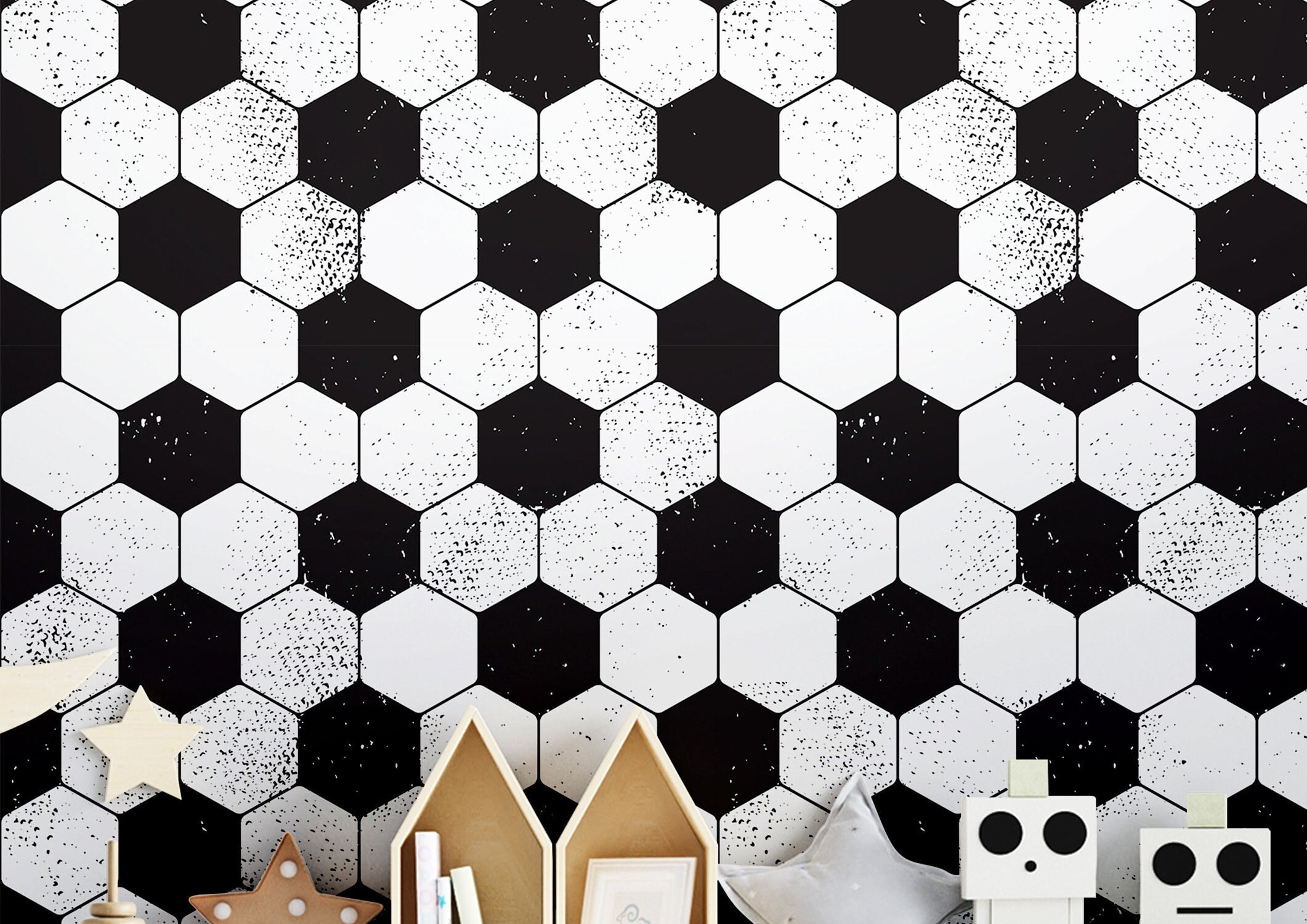 Distressed Soccer Sports Wallpaper | Boys Nursery Wallpaper | Kids Wallpaper | Childrens Wallpaper | Peel Stick Wallpaper | Boys Room | 638A - James And Colors