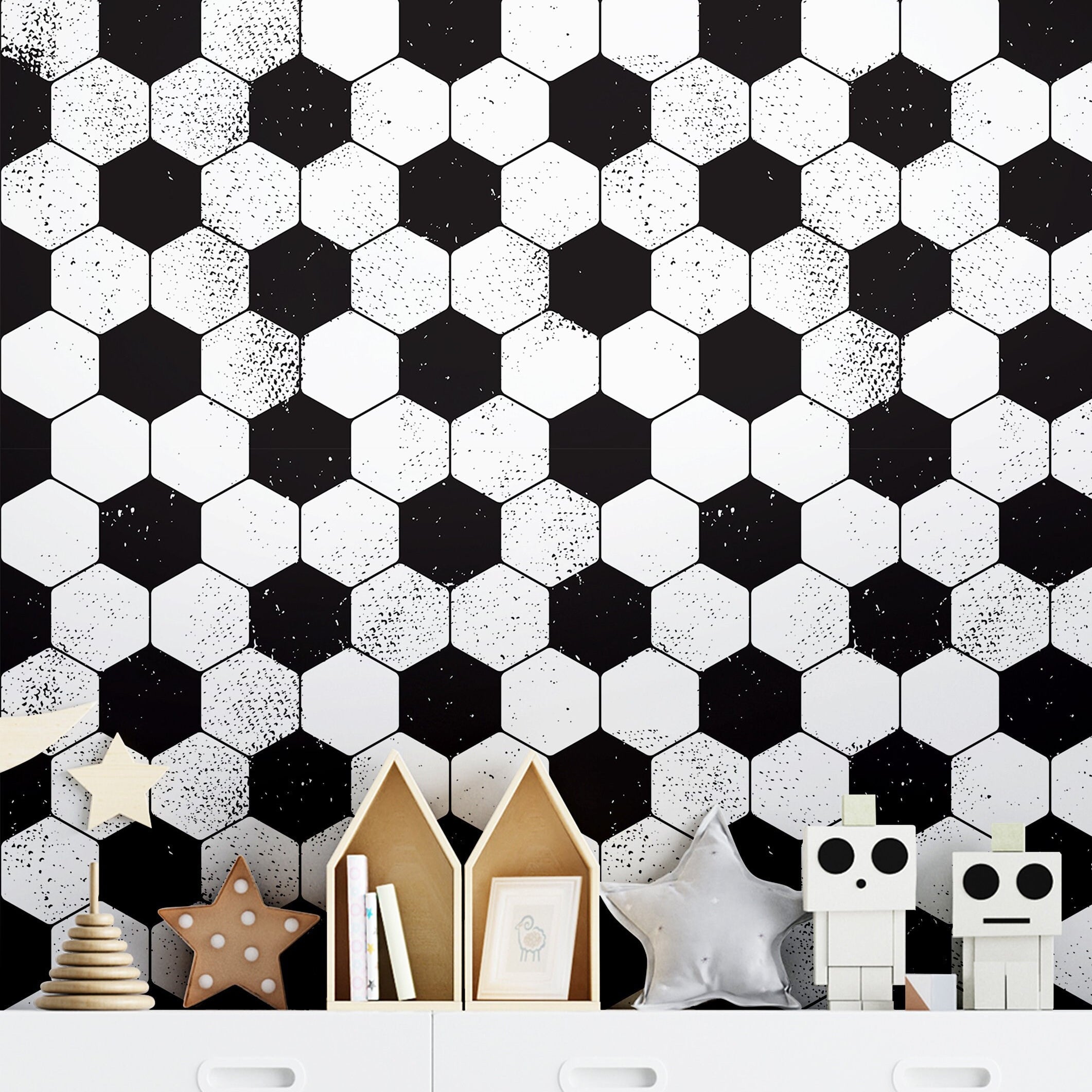 Distressed Soccer Sports Wallpaper | Boys Nursery Wallpaper | Kids Wallpaper | Childrens Wallpaper | Peel Stick Wallpaper | Boys Room | 638A - James And Colors