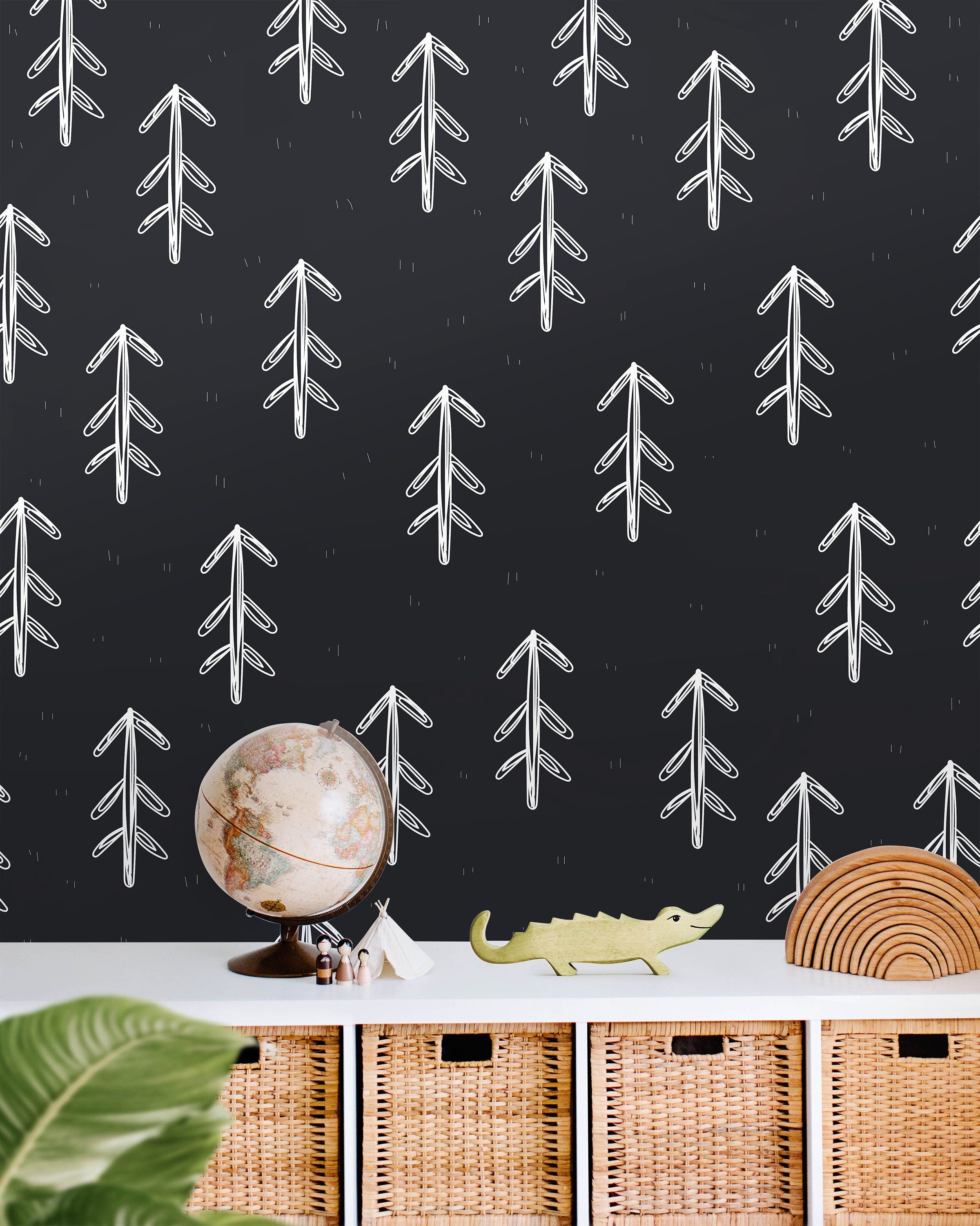 Removable Boho Forest Wallpaper | Boys Nursery Wallpaper | Kids Wallpaper | Childrens Wallpaper | Peel Stick Wallpaper | Boys Room | 562A - James And Colors