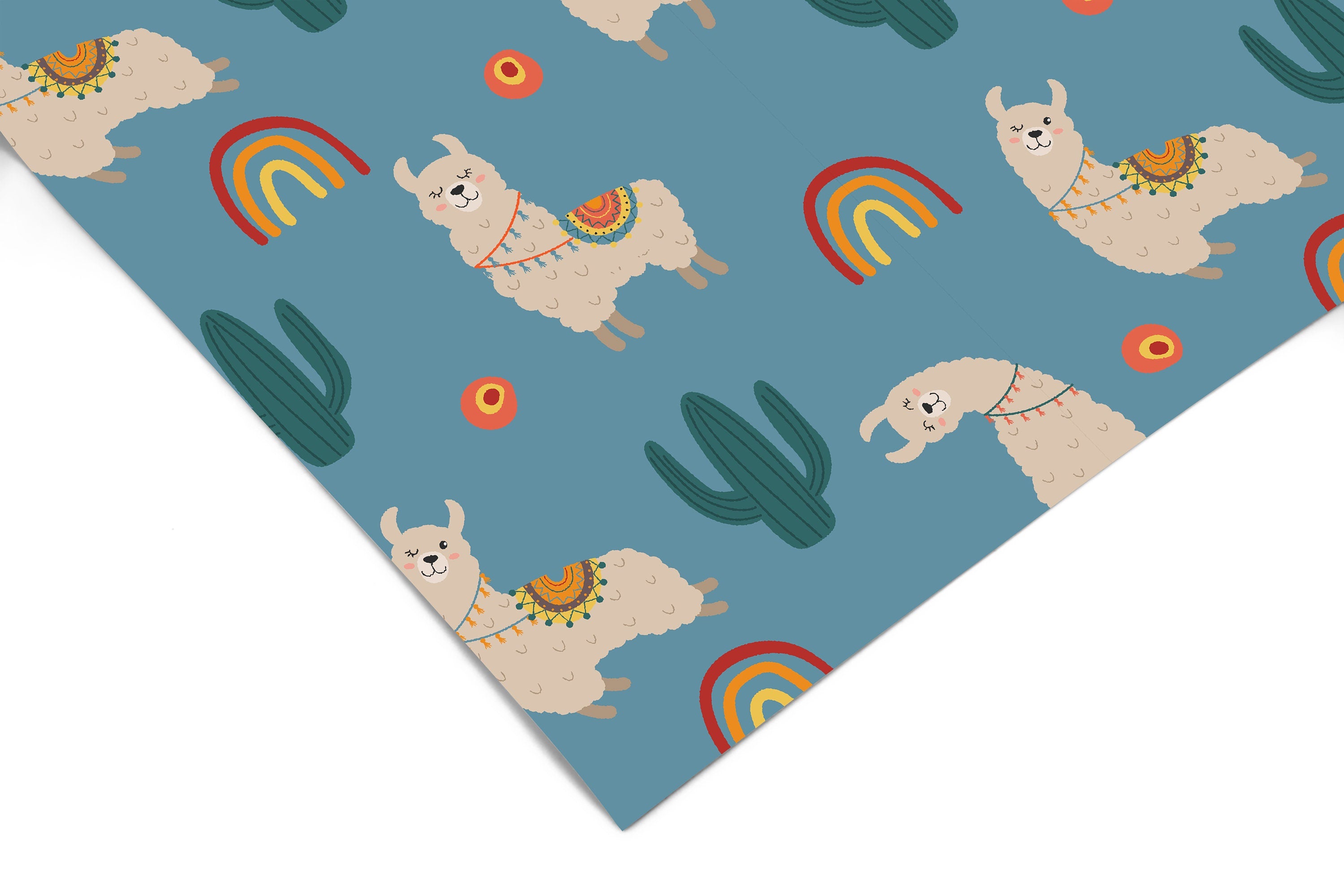 Cute Llama Rainbow Contact Paper | Peel And Stick Wallpaper | Removable Wallpaper | Shelf Liner | Drawer Liner | Peel and Stick Paper 1598 - James And Colors