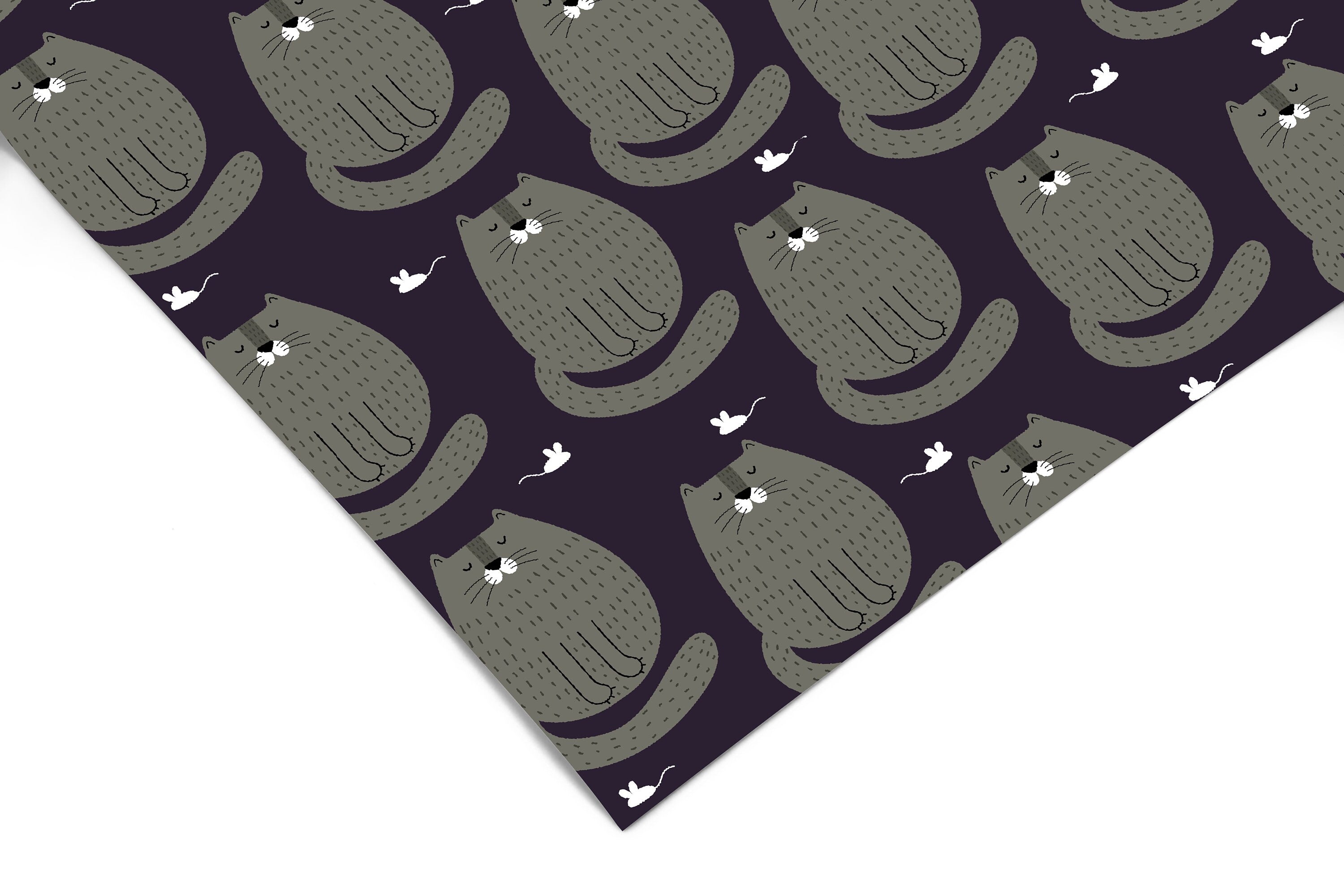 Cat and Mouse Contact Paper | Peel And Stick Wallpaper | Removable Wallpaper | Shelf Liner | Drawer Liner | Peel and Stick Paper 1617 - James And Colors