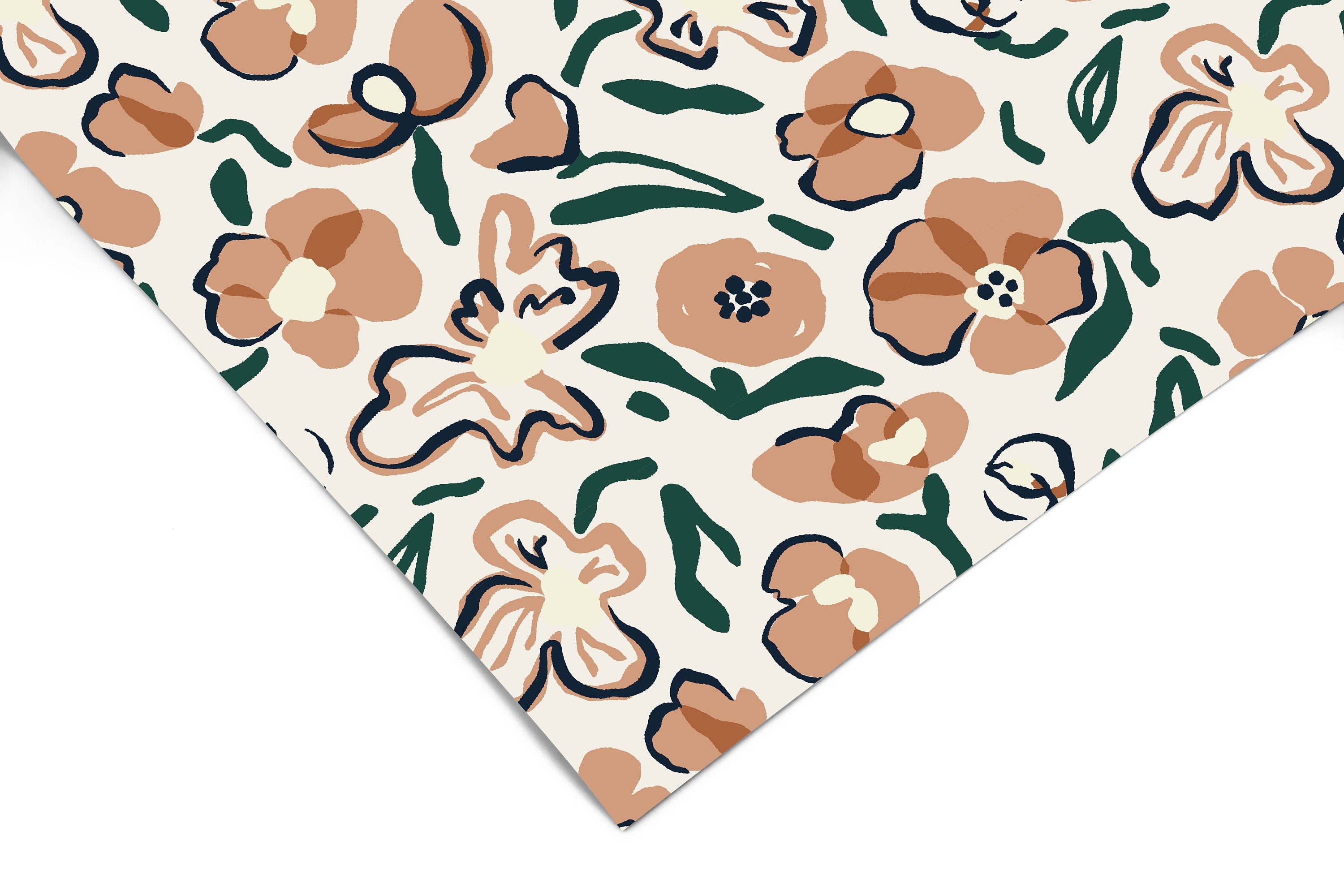 Abstract Floral Contact Paper | Peel And Stick Wallpaper | Removable Wallpaper | Shelf Liner | Drawer Liner | Peel and Stick Paper 1608