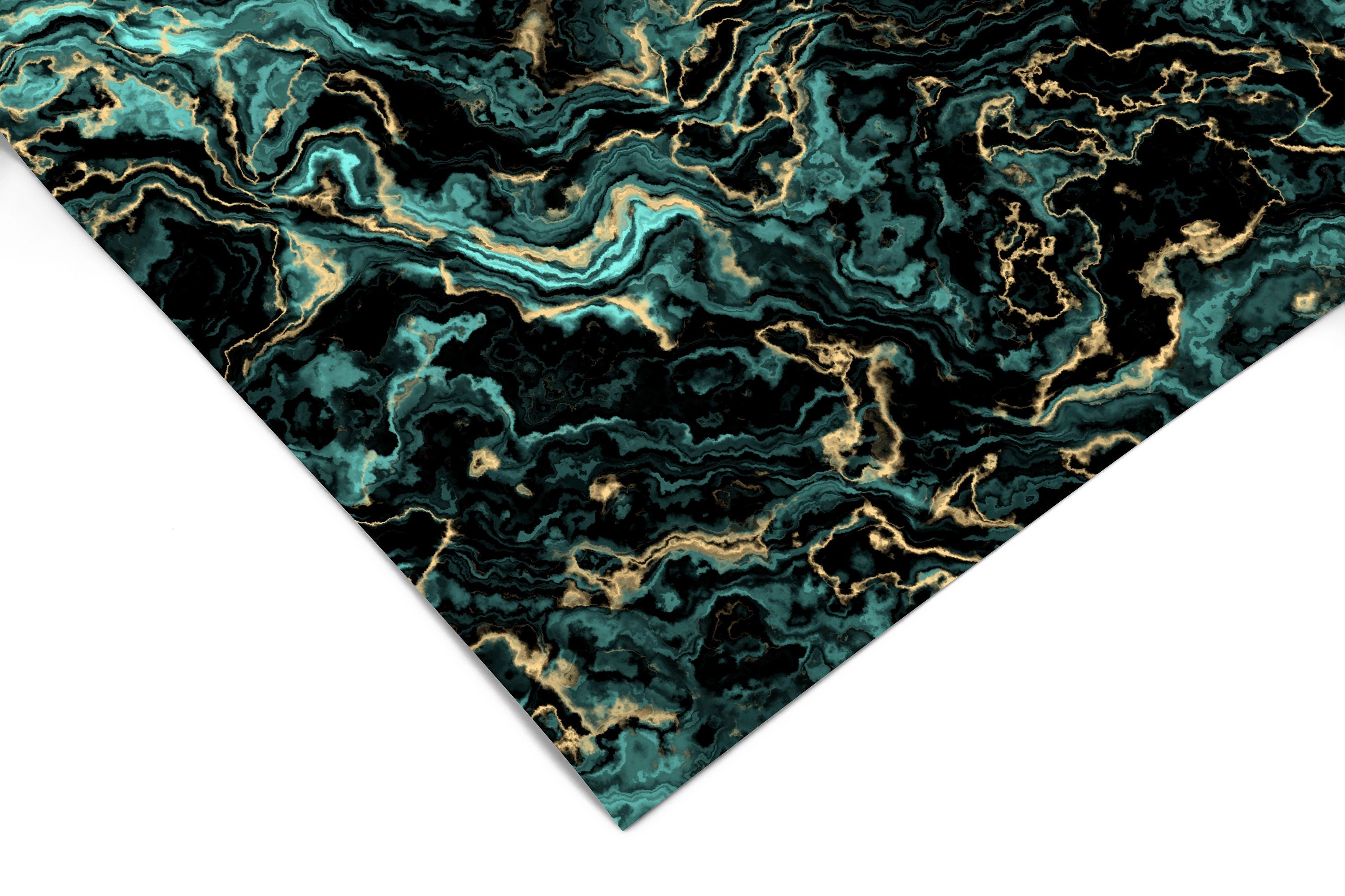 Elegant Emerald | Gold Swirl Agate Removable Countertop Film for Bathrooms, Kitchens, Bars, Tables, DIY Home Decor 36 - James And Colors