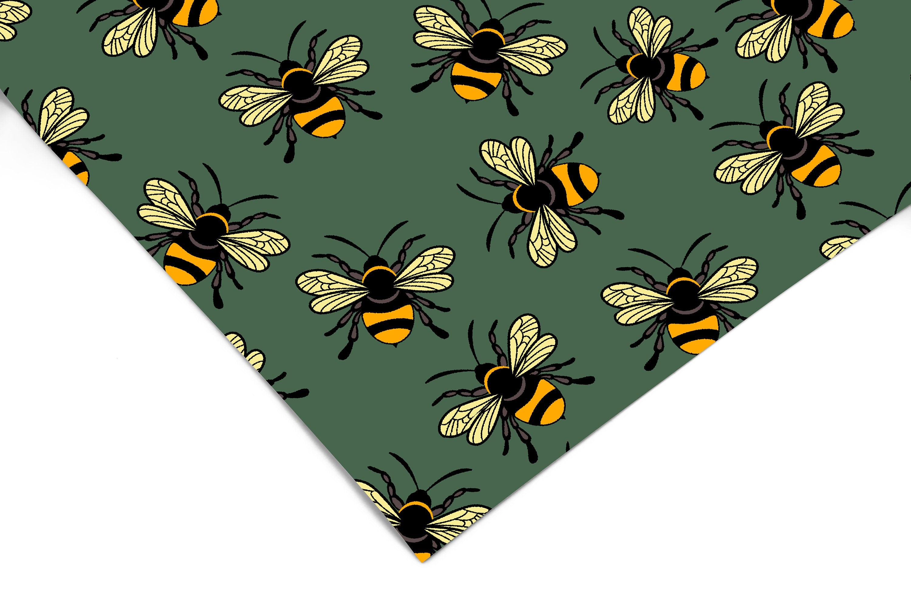 Dark Green Honeybee Contact Paper | Peel And Stick Wallpaper | Removable Wallpaper | Shelf Liner | Drawer Liner | Peel and Stick Paper 1681 - James And Colors