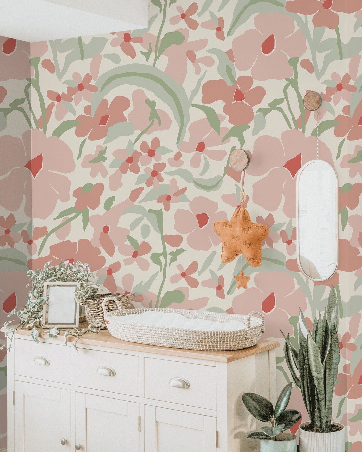 Large Floral Wallpaper | Girls Nursery Wallpaper | Kids Wallpaper | Ch ...