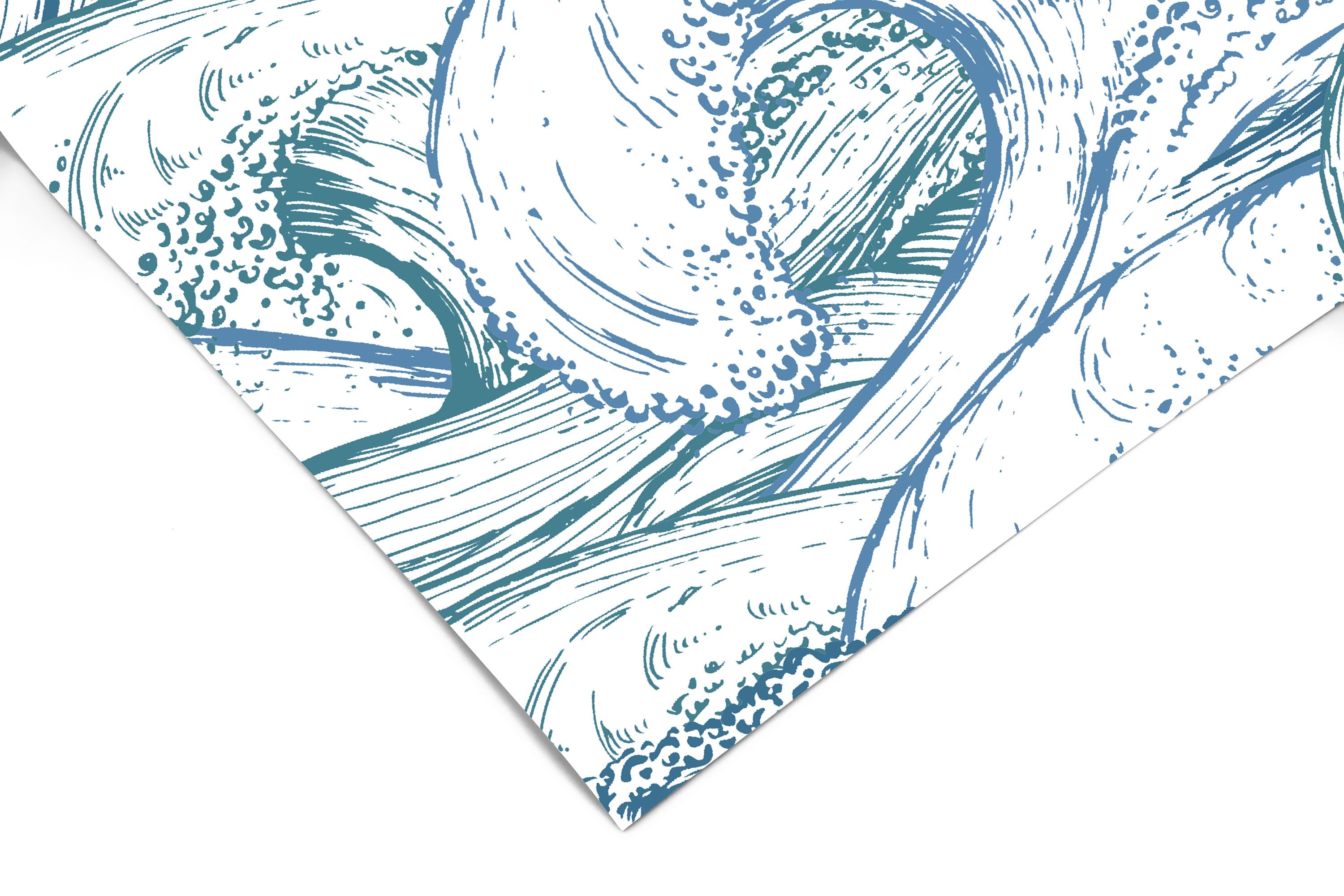 Removable Ocean Waves Wallpaper | Boys Nursery Wallpaper | Kids Wallpaper | Childrens Wallpaper | Peel Stick Wallpaper | Boys Room | 751 - James And Colors