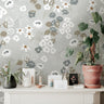 Gray White Beige Floral Garden Wallpaper Peel and Stick Wallpaper Removable Wallpaper Wall Decor Home Decor Wall Art Room Decor 857