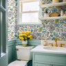 Wallpaper Peel and Stick Wallpaper Colorful Lemons and Floral Doodles Removable Wallpaper Wall Decor Bathroom and Kitchen Room Decor 1129a - James And Colors