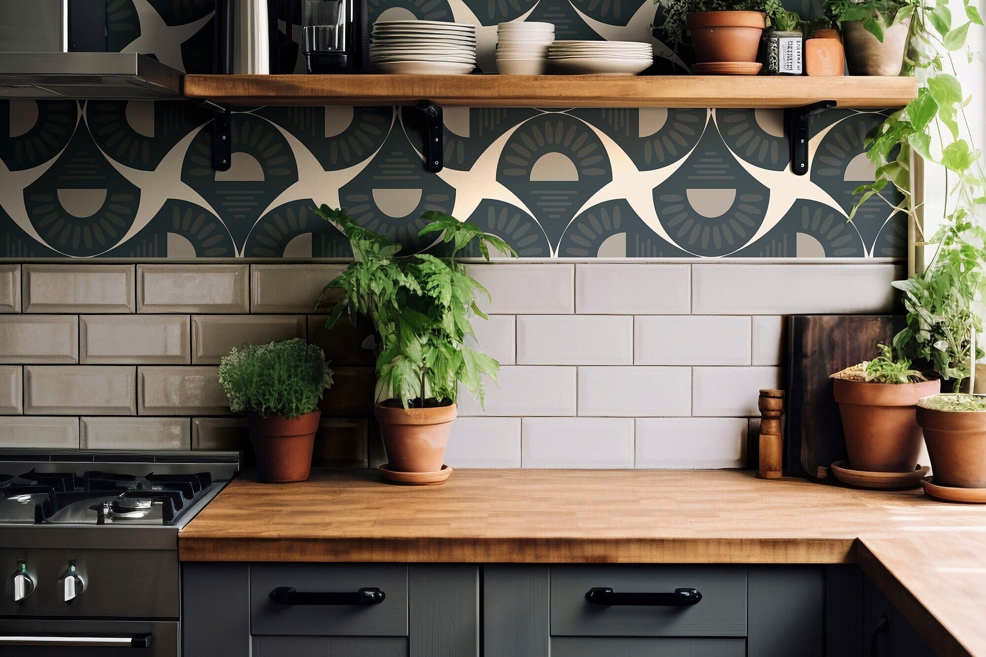 Removable Wallpaper Abstract Modern Neutral Wallpaper | Peel And Stick Wallpaper | Adhesive Wallpaper | Wallpaper Peel Stick Wall Mural 1098 - James And Colors