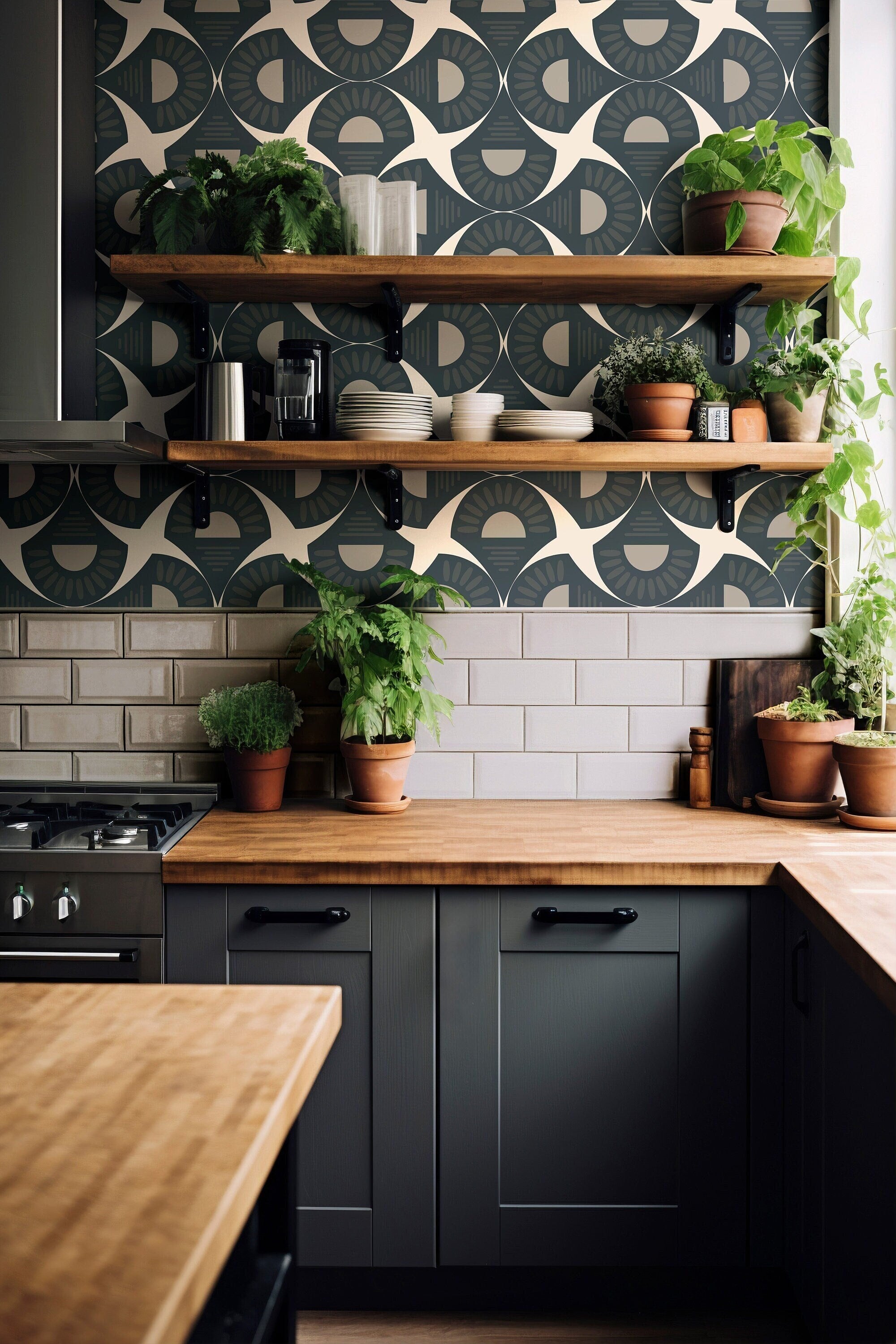Removable Wallpaper Abstract Modern Neutral Wallpaper | Peel And Stick Wallpaper | Adhesive Wallpaper | Wallpaper Peel Stick Wall Mural 1098 - James And Colors
